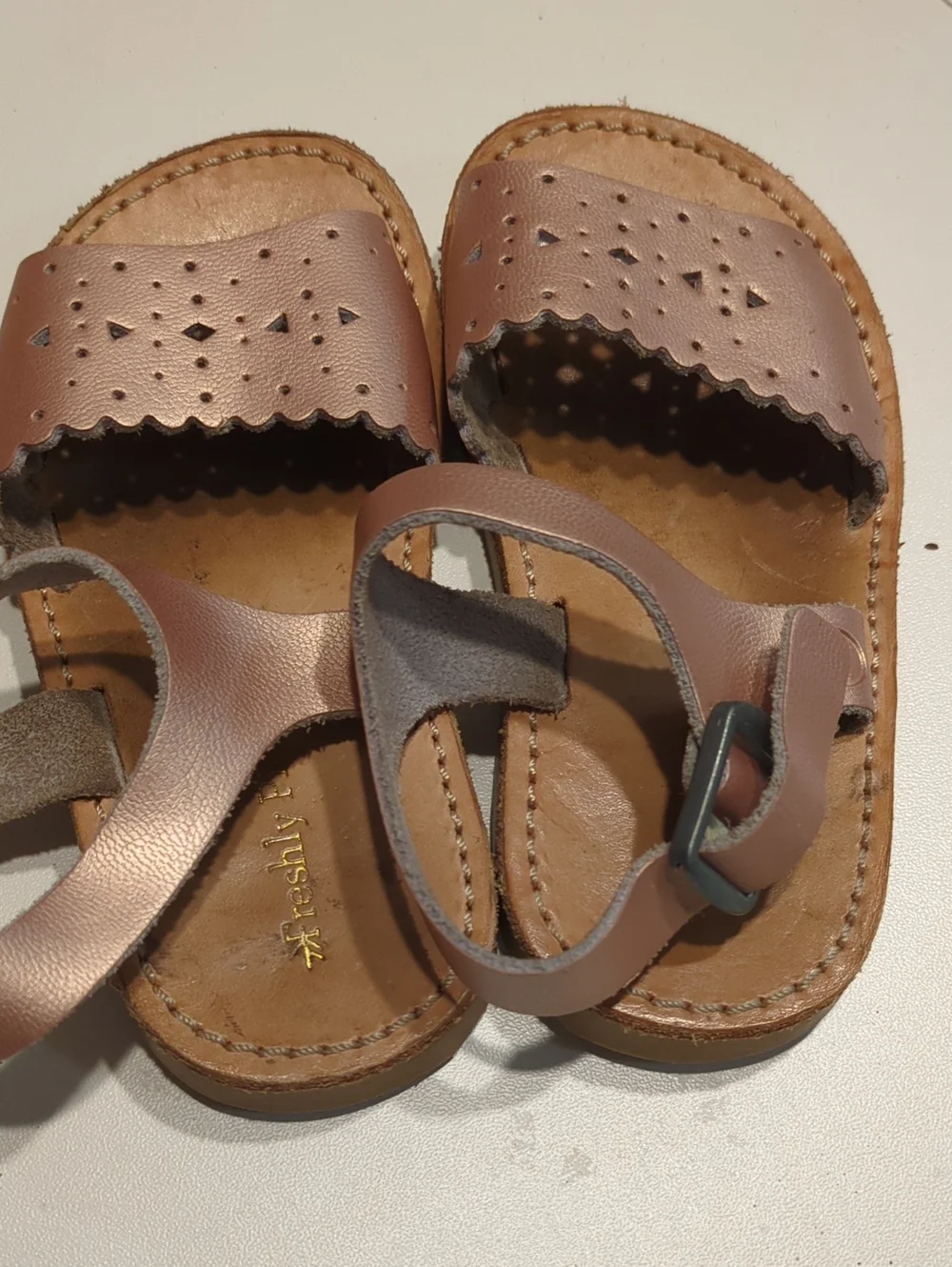 Freshly Picked Rose Gold Sandals - Size 5